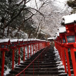 京都 貴船神社の雪化粧(Covered with snow of Kifune shrine in Kyoto,Japan)